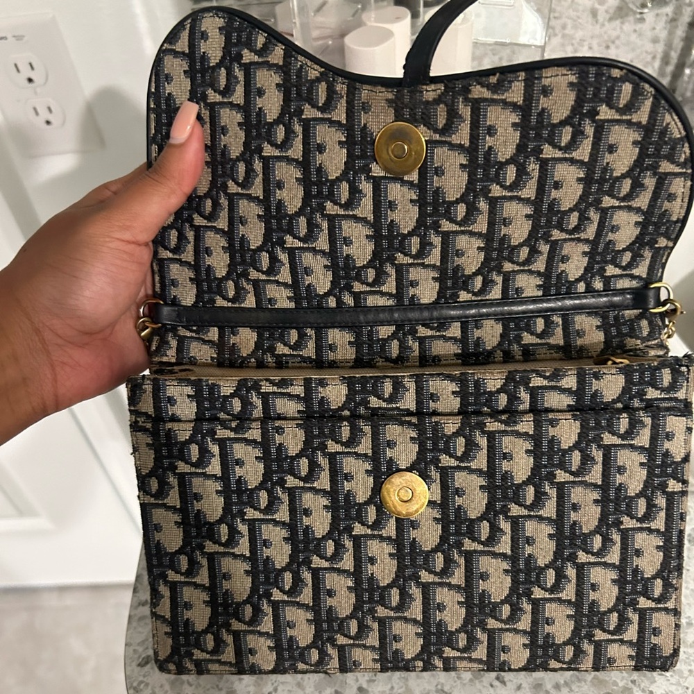 Dior Saddle Pouch in Dior Jacquard Print
